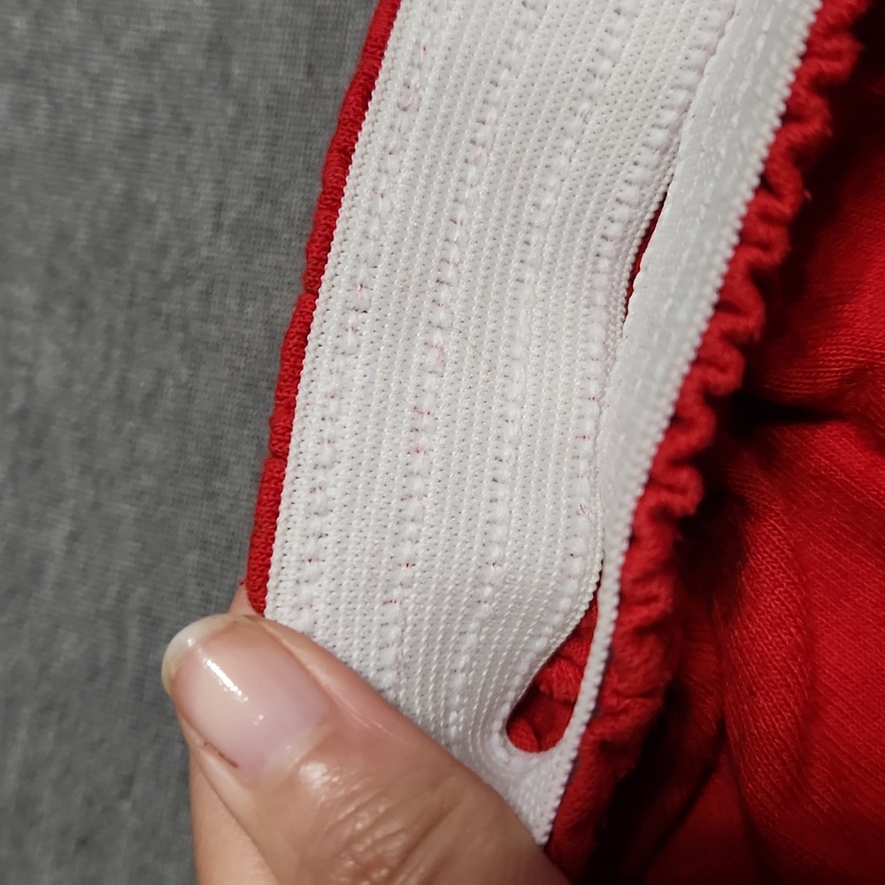 Y2K Red SOFFE Cotton Athleisure Athletic Sportswear Activewear Cheer Shorts - Picture 7 of 9